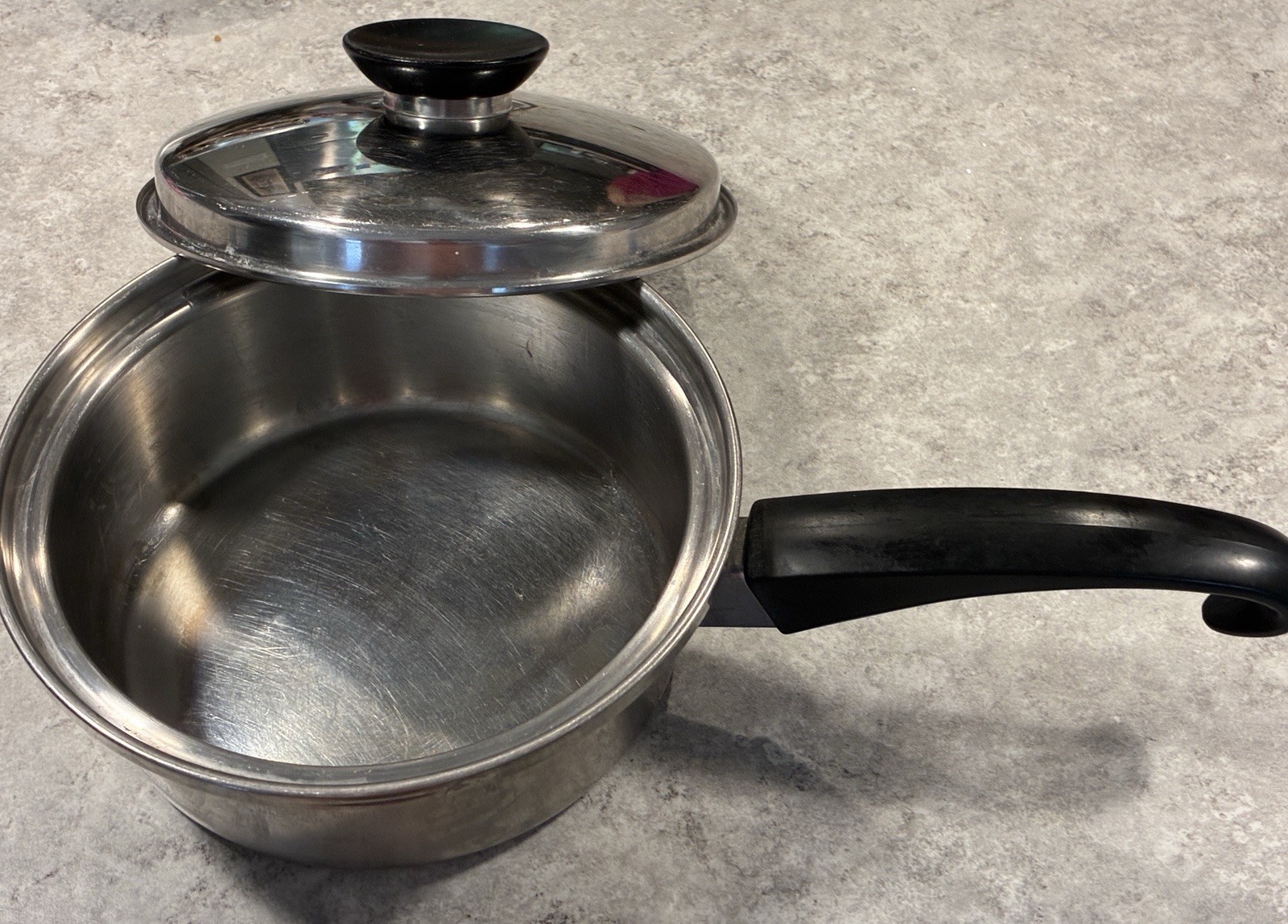 Vintage Seal O Matic Thermium Multi Plex Stainless Steel 8″ Sauce Pot With Lid