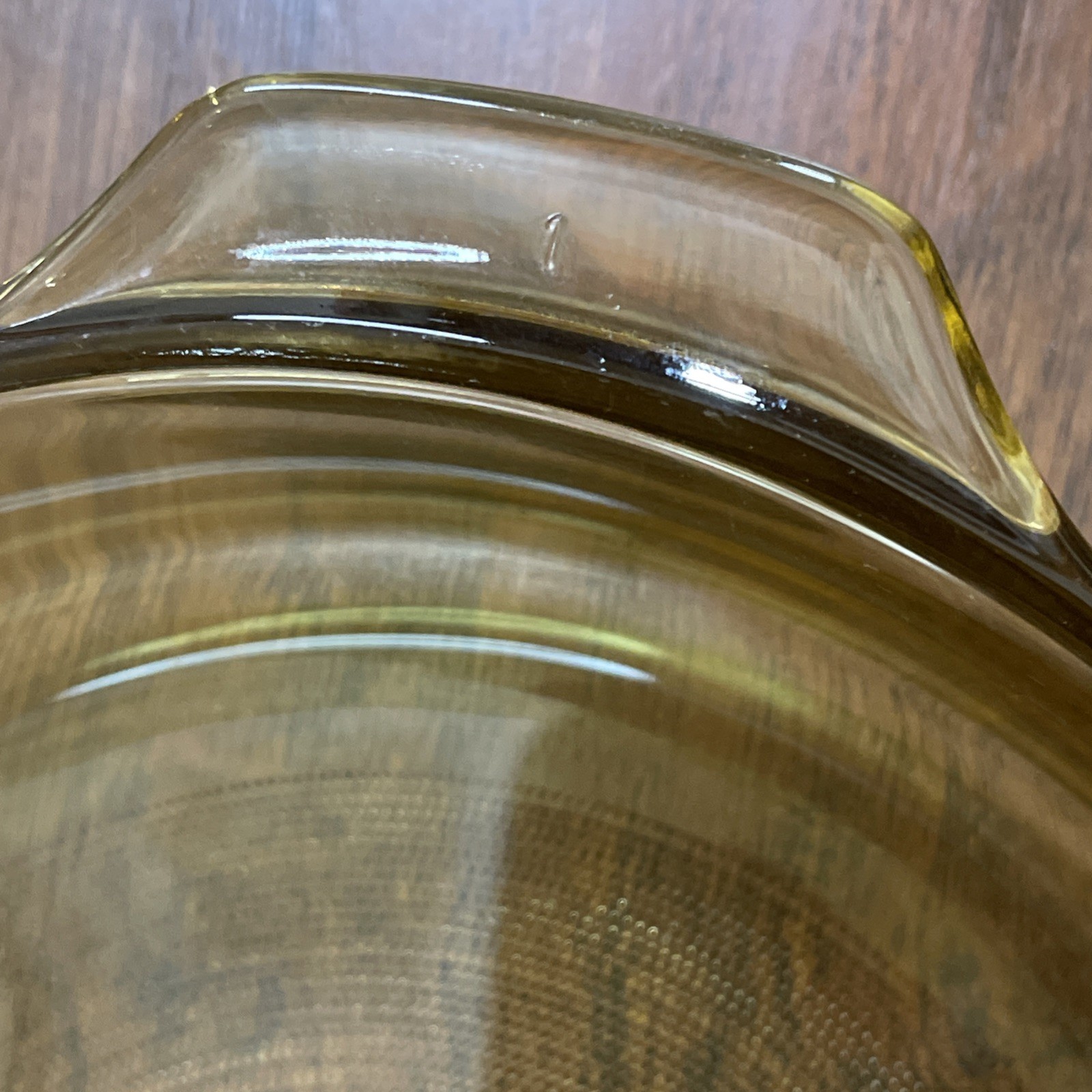 Vintage 1960’s Dynaware Pyr-O-Rey Casserole Dish Yellow Amber Mexico