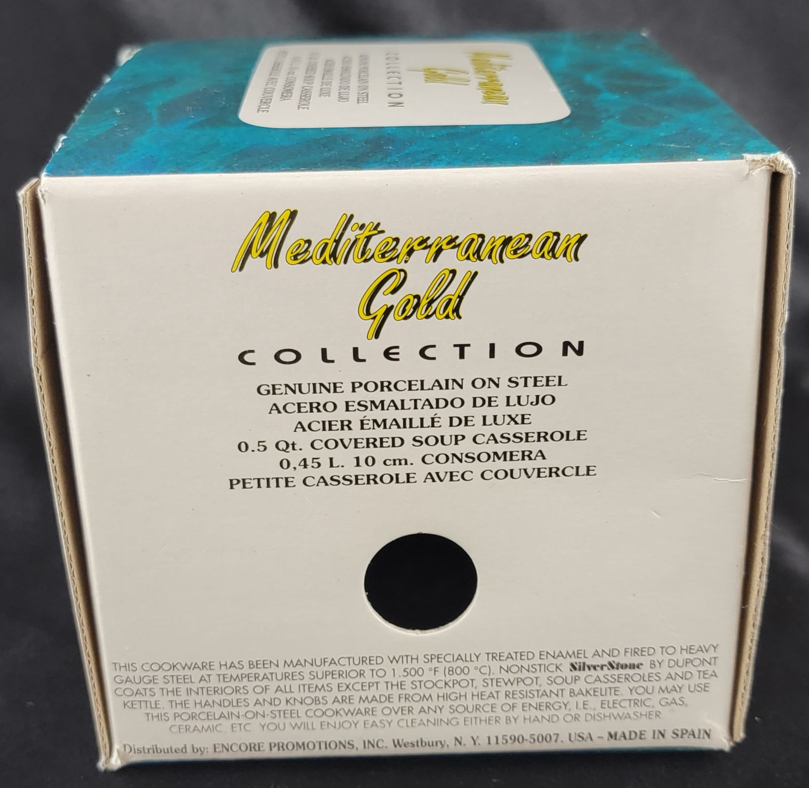 2 Pack Covered Soup Casserole Bowl Pot 0.5 Quart Mediterranean Gold Collection