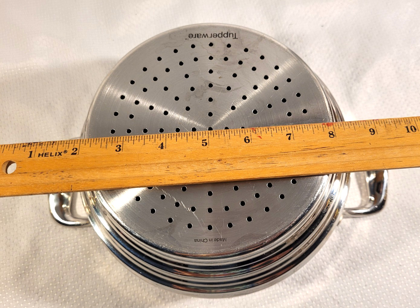 TUPPERWARE CHEF SERIES STAINLESS STEAMER INSERT FOR 2.5 QT. & 3 QT. SAUCEPAN