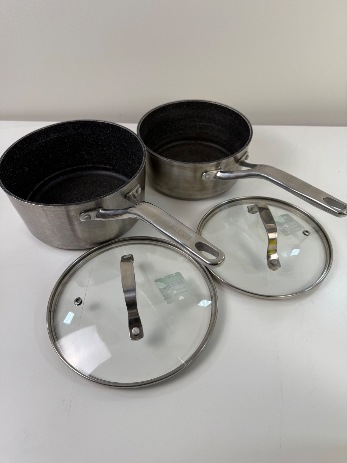 Starfrit The Rock Pot Set With Lids 2 Pieces- Non stick