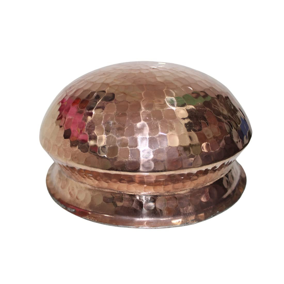 Copper Handi/Sipri with Hammered with Tin Coating (Kalai) Inside Shinny 5 Liters