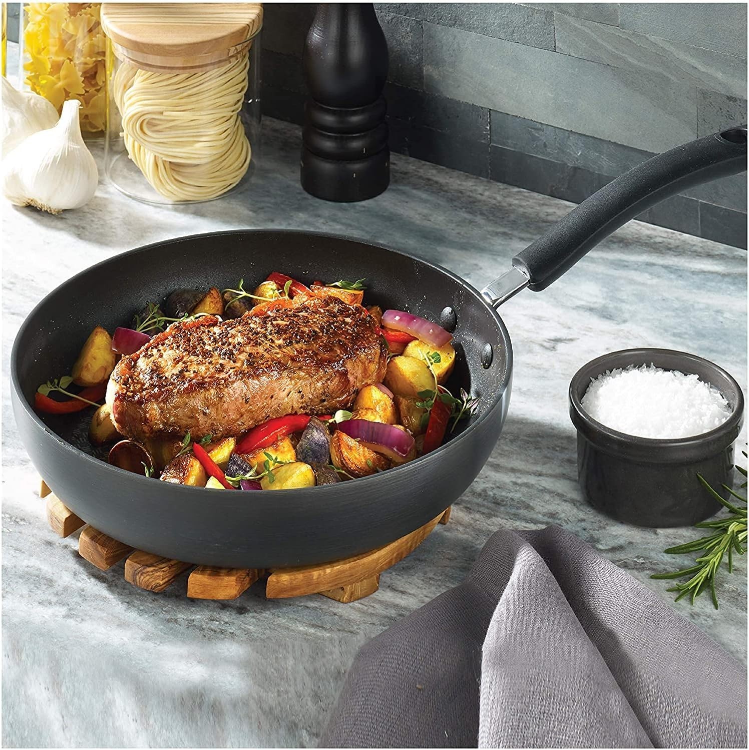 Ultimate Hard Anodized Nonstick Fry Pan Set 2 Piece 8 10 Inch Oven Broiler Safe