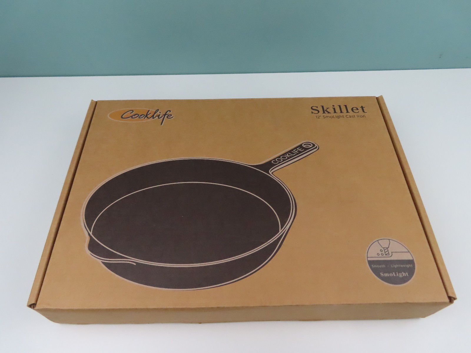 COOKLIFE 12 Inch Lightweight Pre-Seasoned Cast Iron Skillets – Smooth Polished