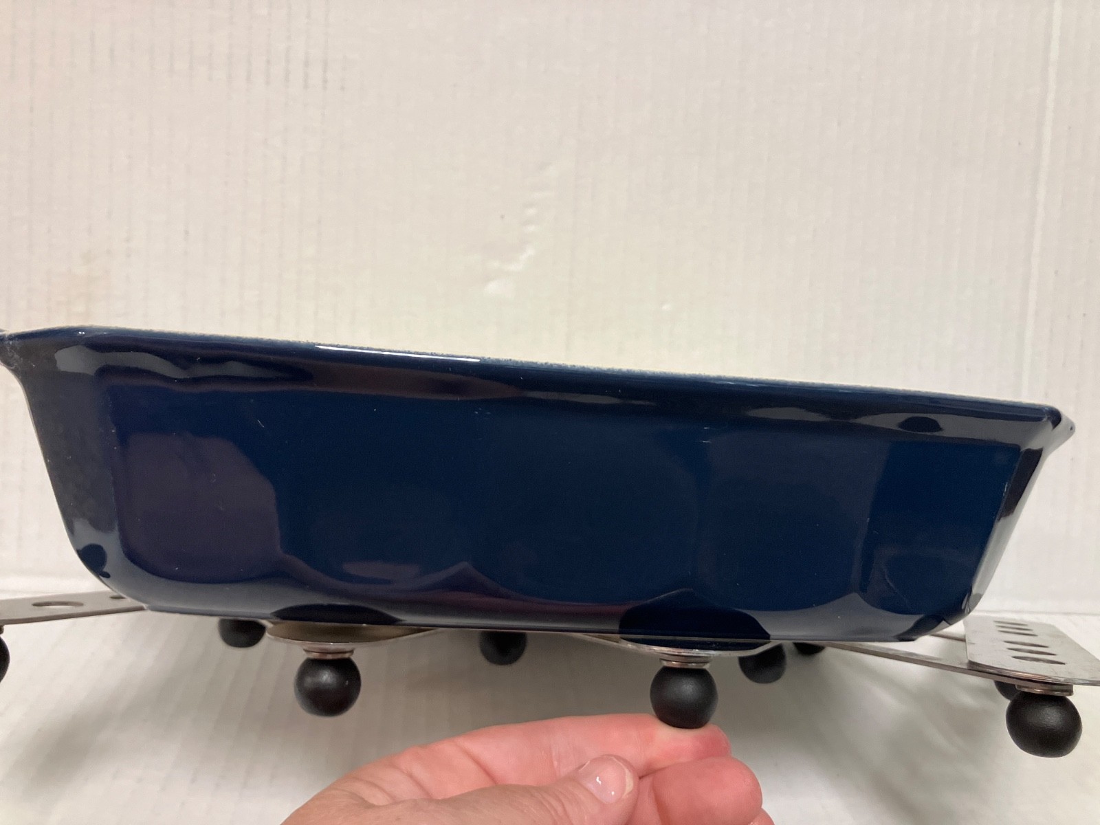 Williams Sonoma Emile Henry Blue Depose Stoneware Casserole Baking Dish 96.70