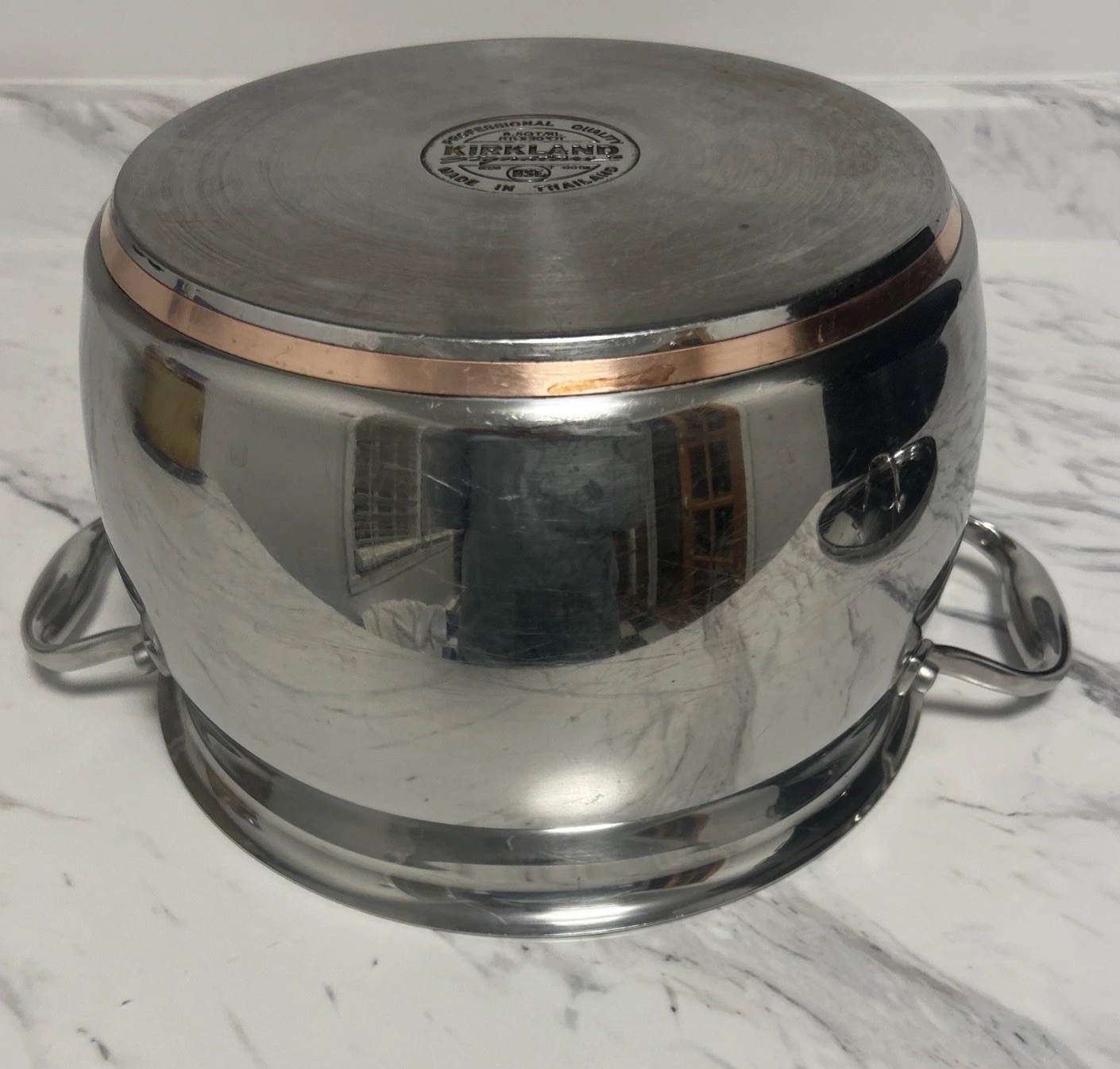 Kirkland Professional Copper Core 8.5 Qt Stock Pot Stainless w/Lid 5 Ply Clean!