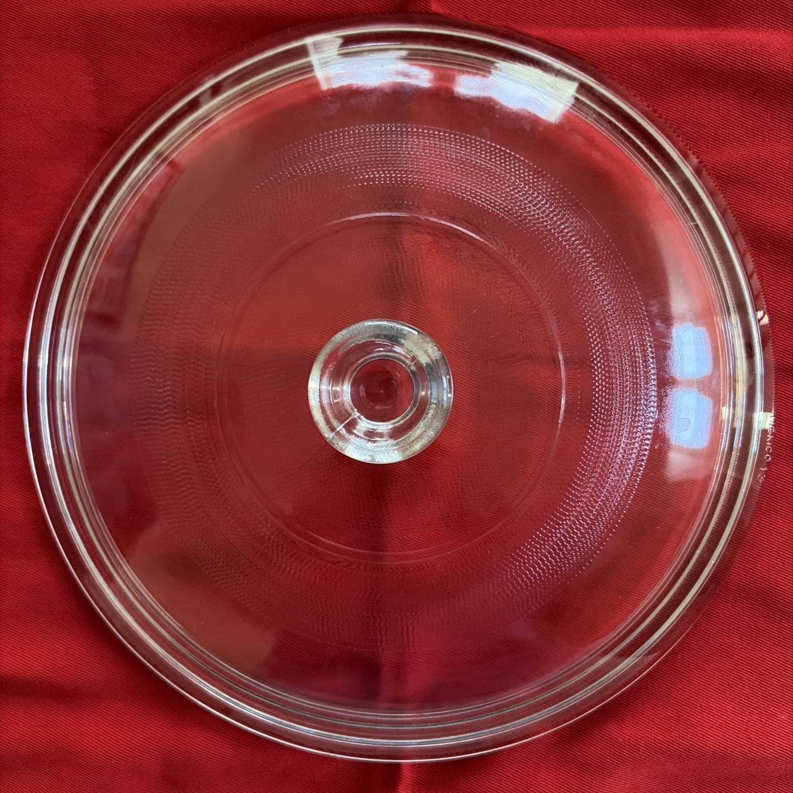 Clear Glass Vintage Lid Replacement 9.5 inches Across 8.75 Inner Mexico 13