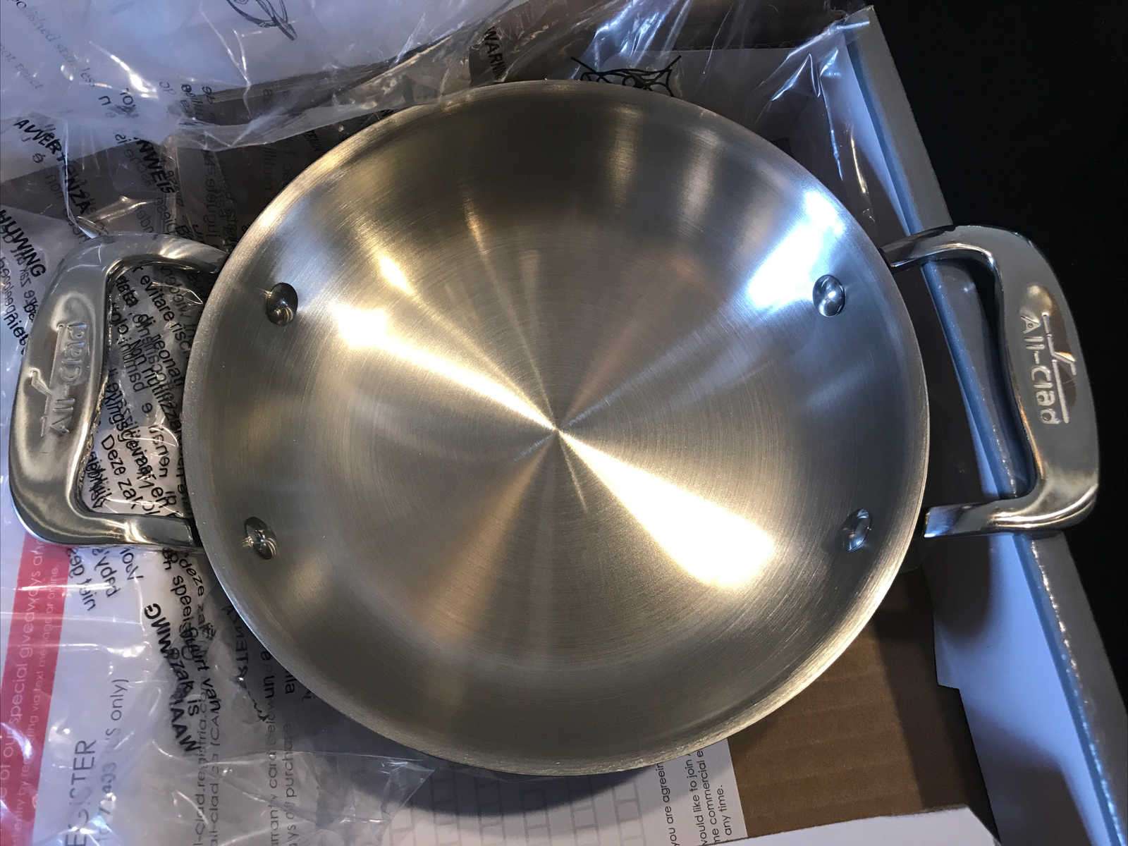 Set 2 All-Clad 6 in Stainless Steel Round Au Gratin Specialty Cookware- NIB