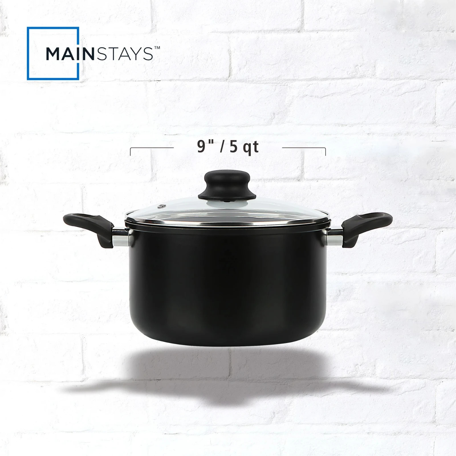 Mainstays Aluminum Black Non-Stick Coated 5QT Dutch Oven