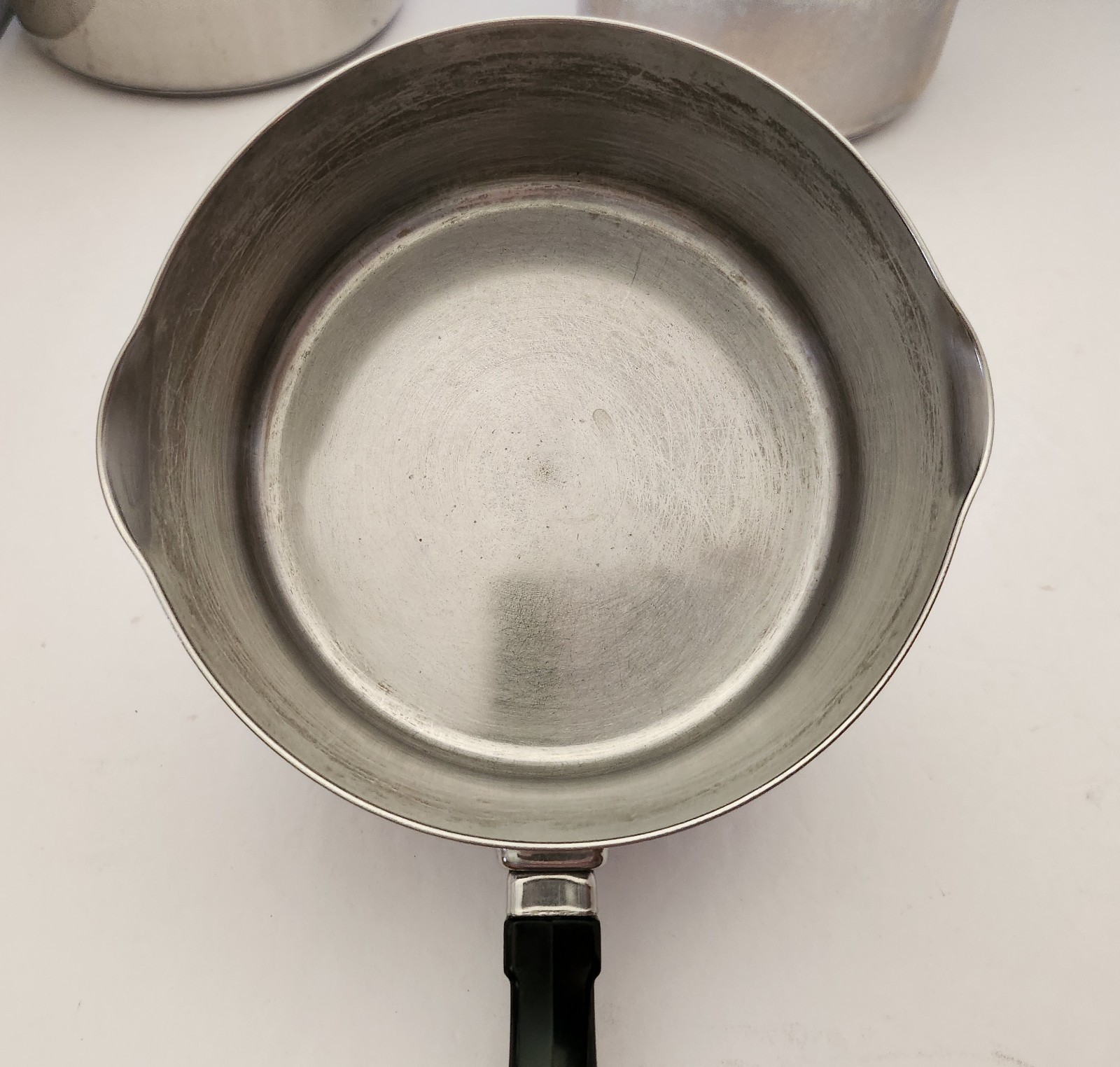 Farberware Aluminum Clad Stainless Cookware: 1 1/2qt & Lid 2- 1qt Pots 1 Lid