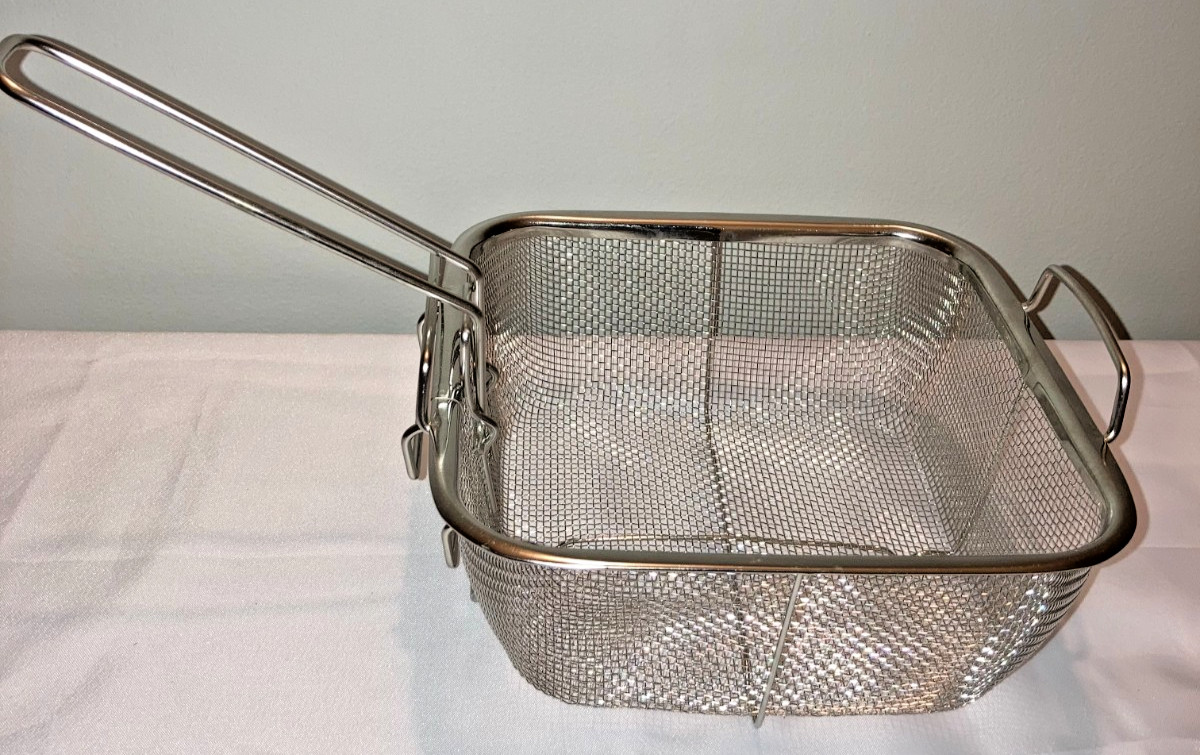 Stainless Steel Square 7.7 IN Mesh Frying Basket Fried Food Strainer Replacement