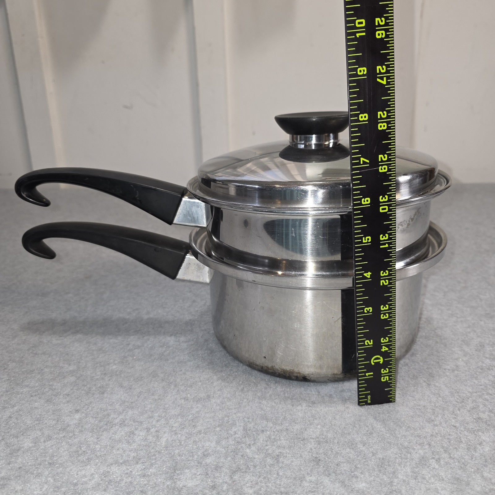 Seal-O-Matic Thermium Multi-Plex Stainless Steel Sauce Pan W/ Steamer & Lid 8.5″