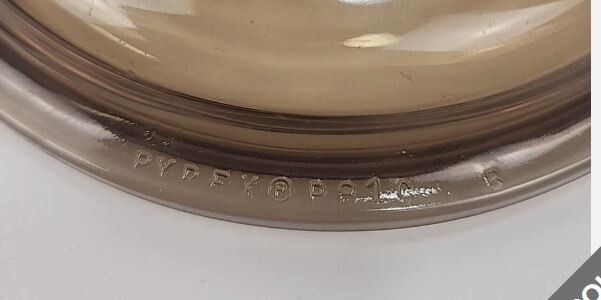 Vision Pyrex P 8 1 C P81C Amber Brown Glass Round Lid 6 Inch LID ONLY