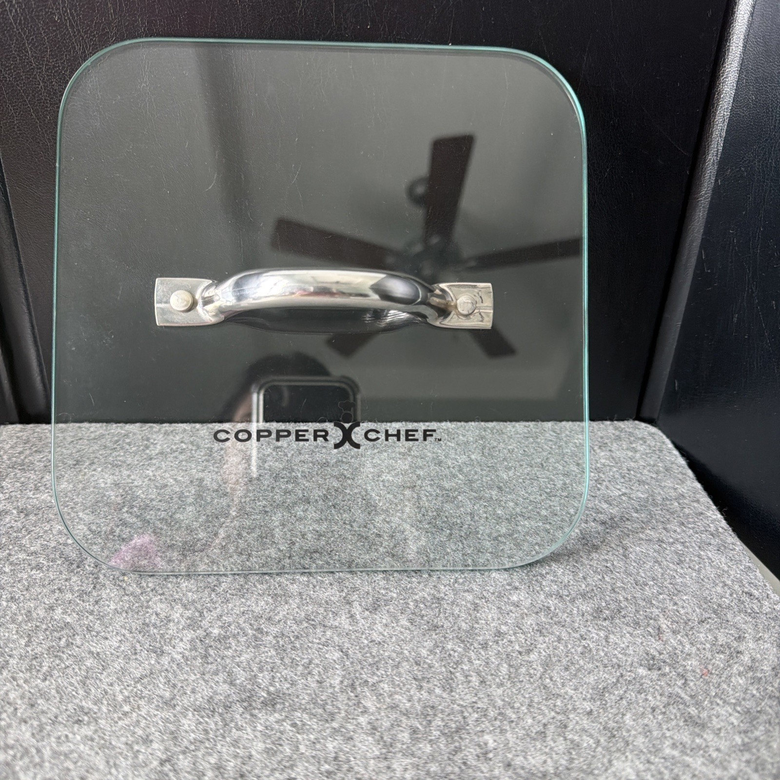 Copper Chef Glass Square Lid Food Press Bacon Burgers Panini 8″ x 8″ Flat