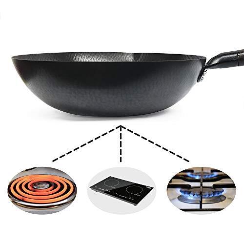 Carbon Steel Wok for Electric, Induction and Gas Stoves USA.