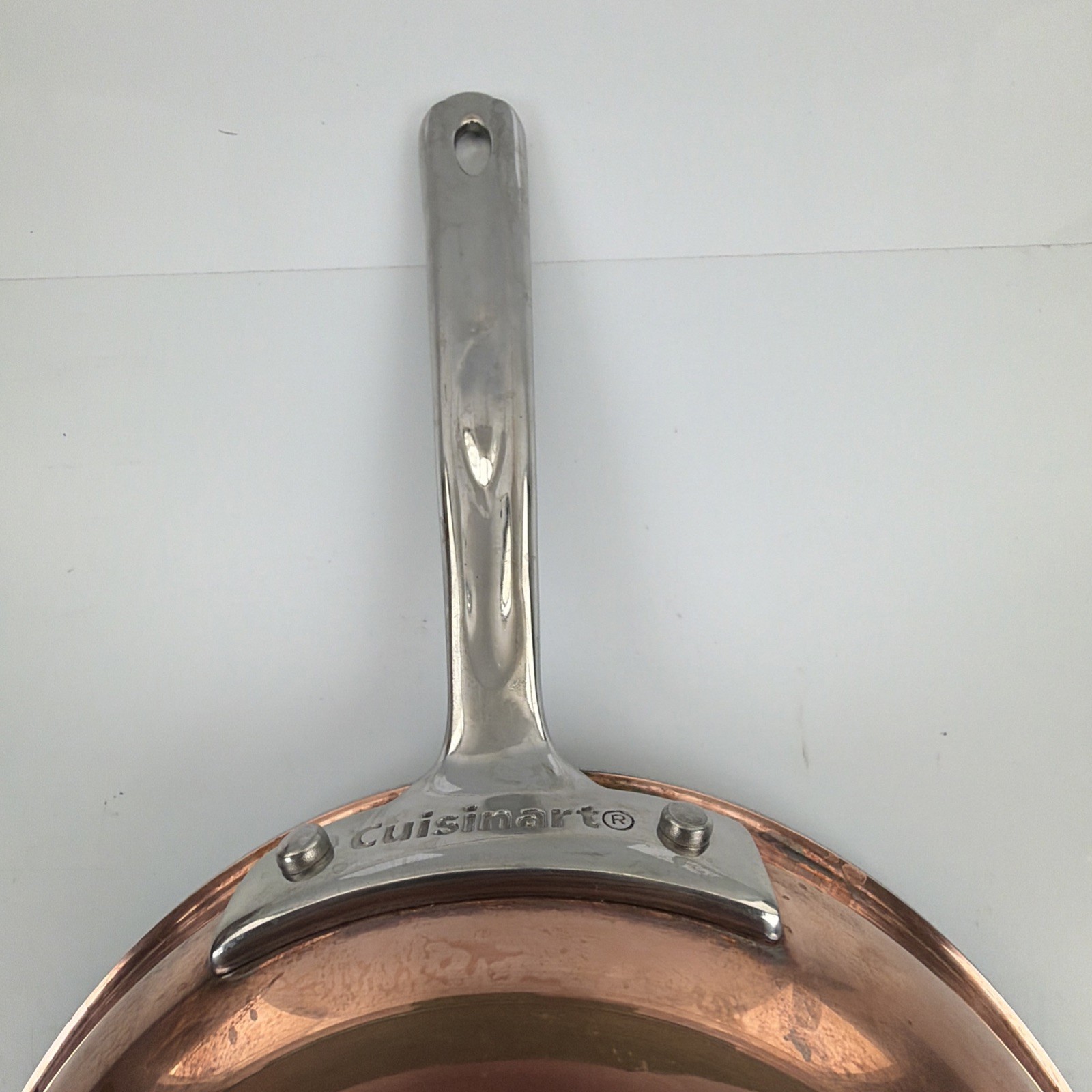 Cuisinart Heavy Copper Stainless 8” & 10″ Skillet Pan PCT22-20 PCT22-24 EUC