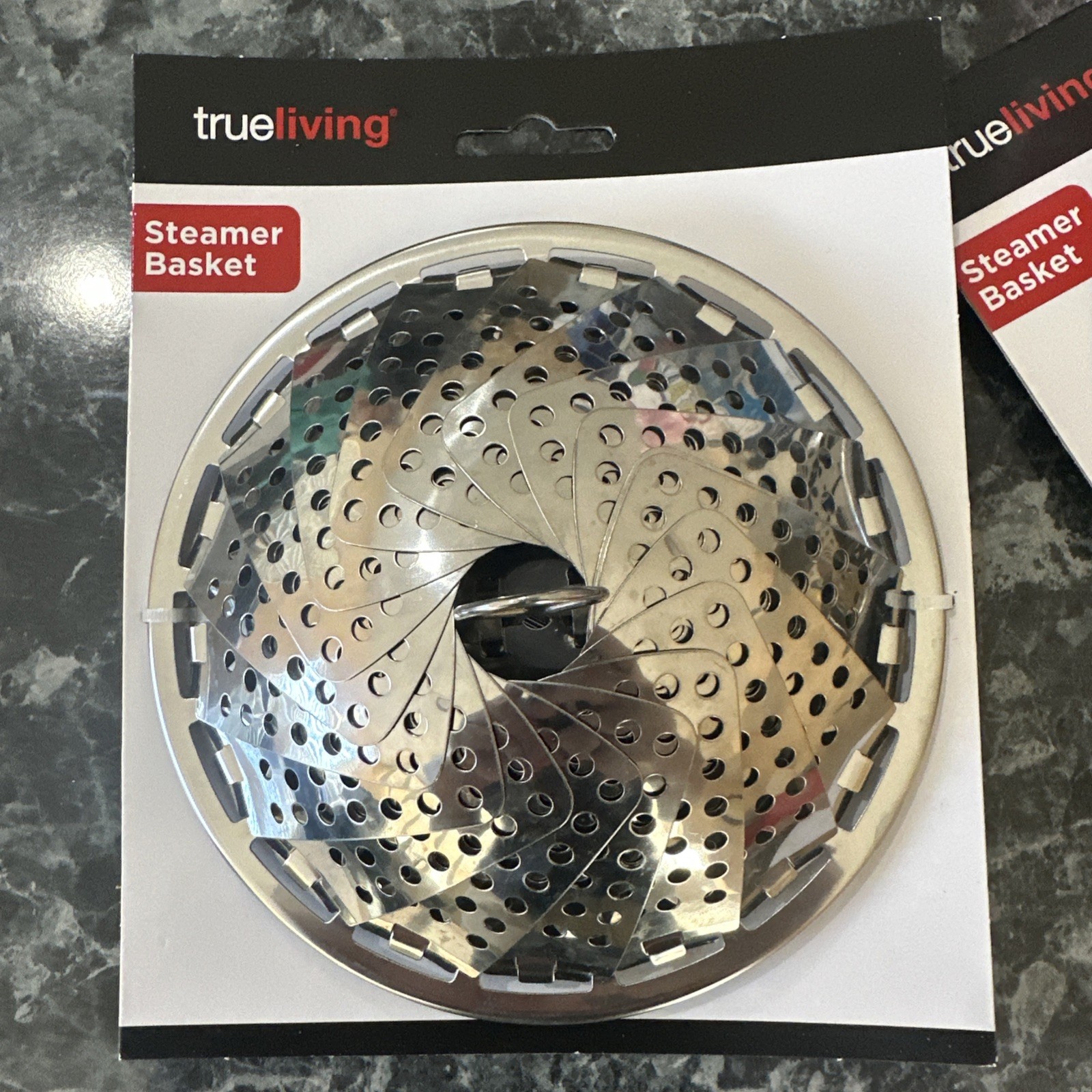 True Living Metal Steamer Basket Metal Stainless Steel NEW
