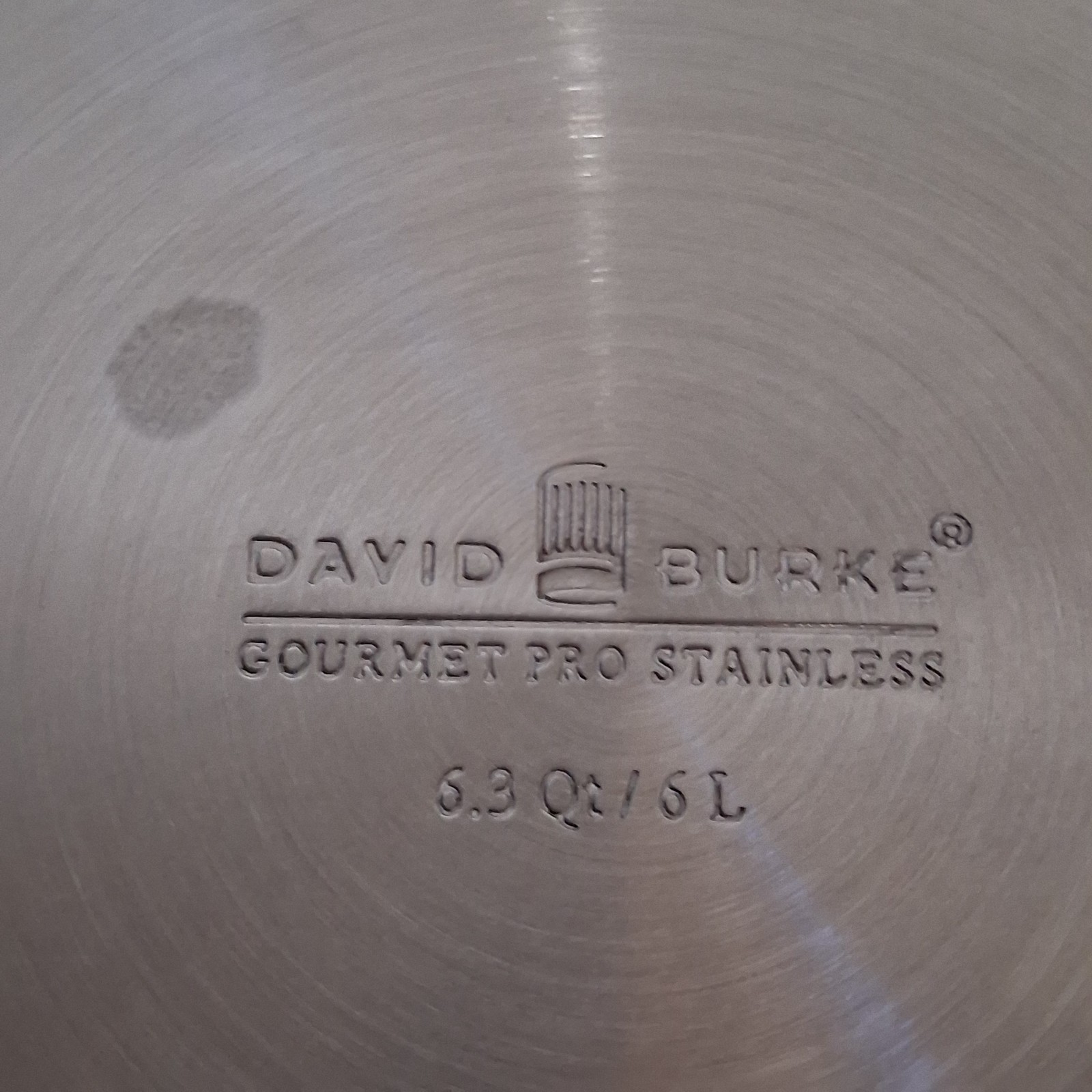 David Burke Gourmet Pro 6.3 Qt Stock Pot with Pour Spout Lid Stainless Steel