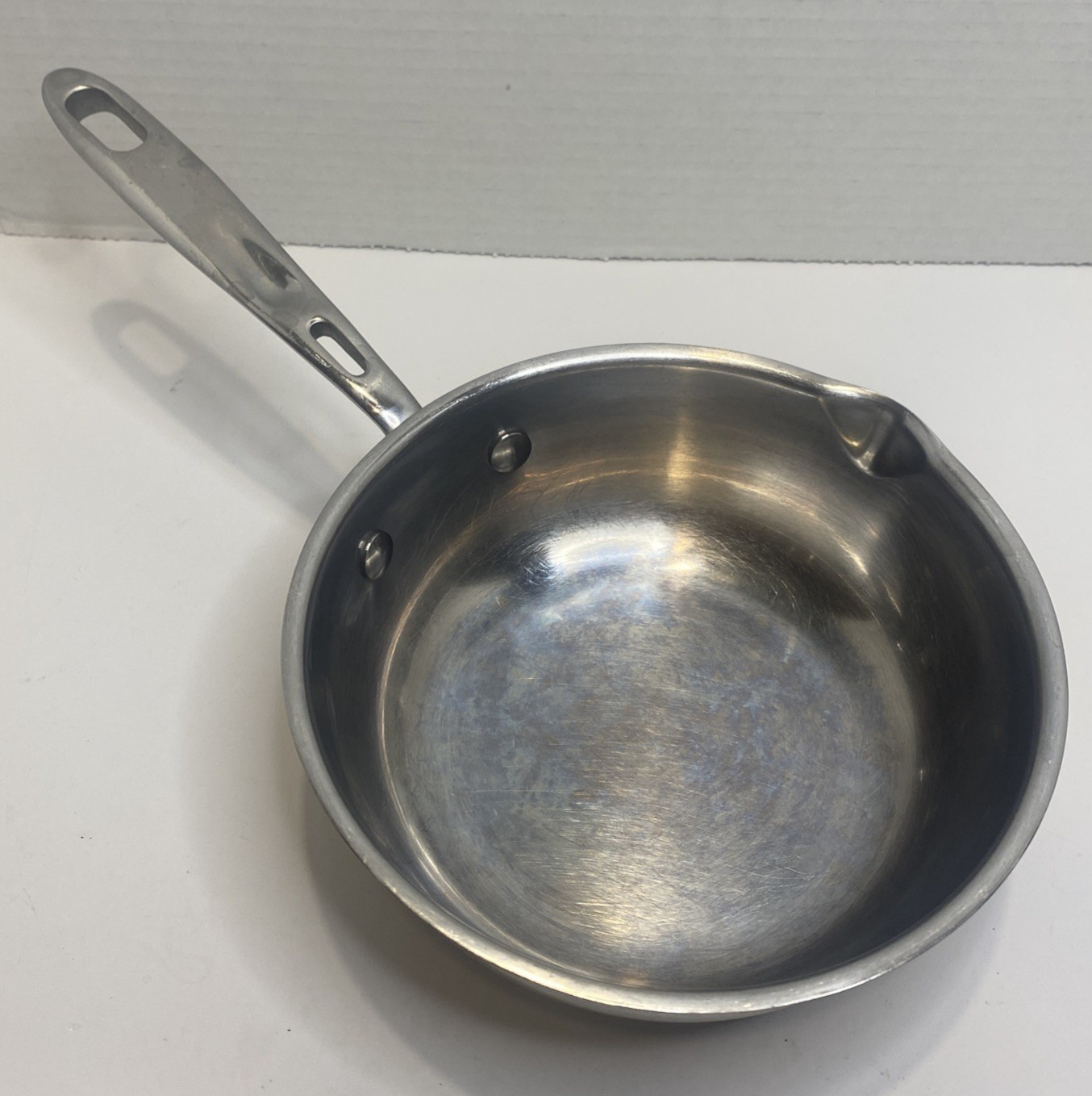 Emeril 1 Qt. Saucier Pan Saucepan Pour Spout Stainless Steel Copper Core