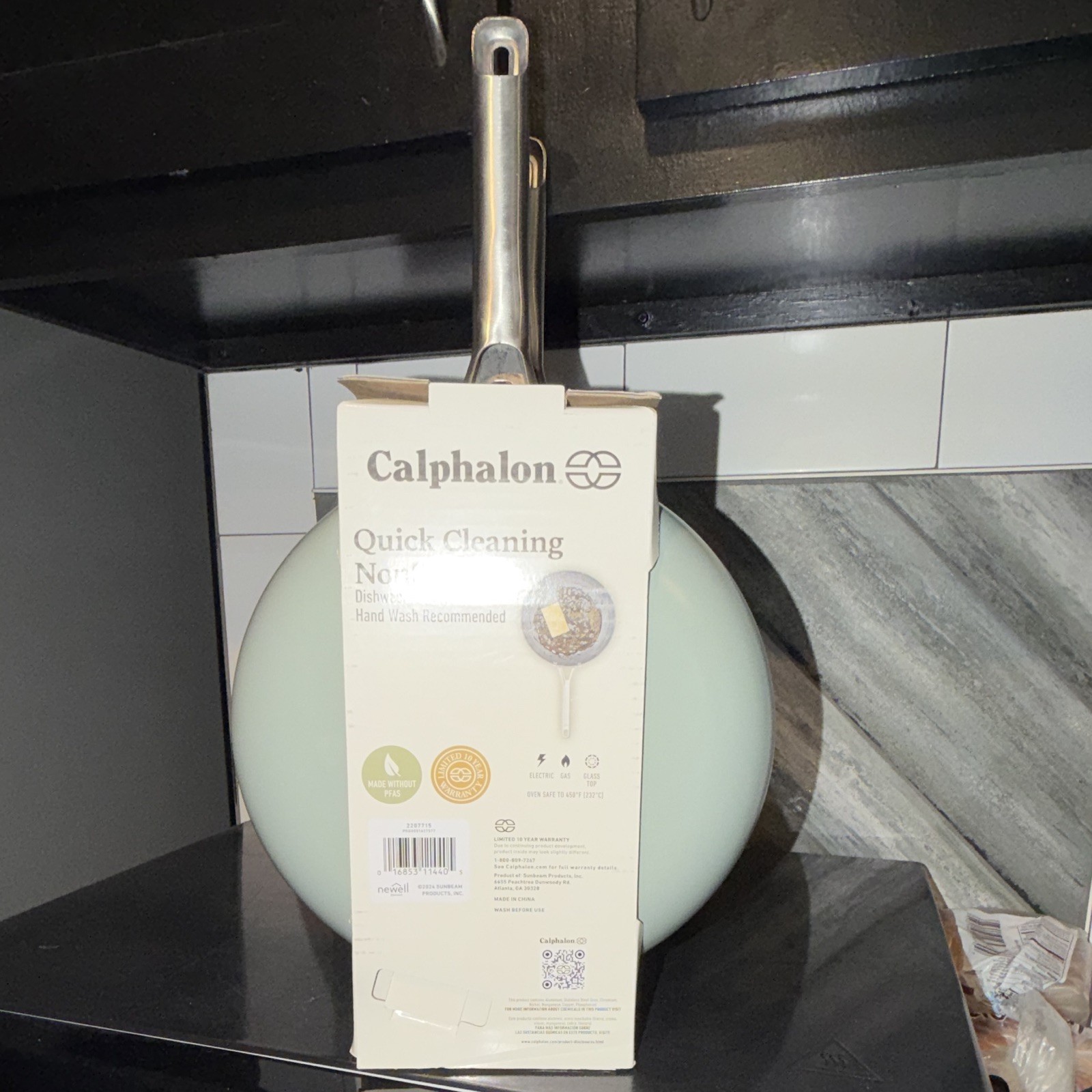 Calphalon Quick Cleaning Ceramic Nonstick Fry Pan Set 8in & 10in Blue