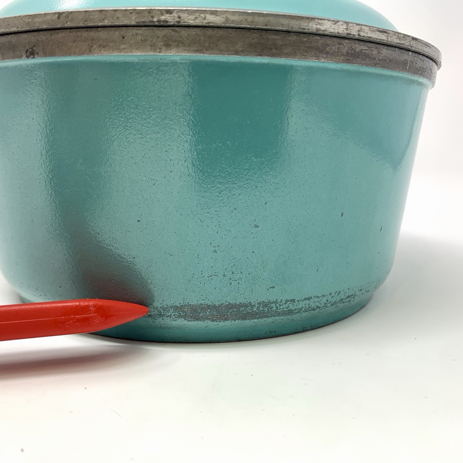 VTG CLUB Brand Pot With Lid. Turquoise-Teal Blue. 1.5 Quart Sauce Pan, 1960s USA
