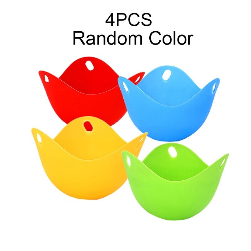 4pcs Silicone Egg Poacher Poaching Pods Pan Mould Kitchen Cooking Tool Accessory