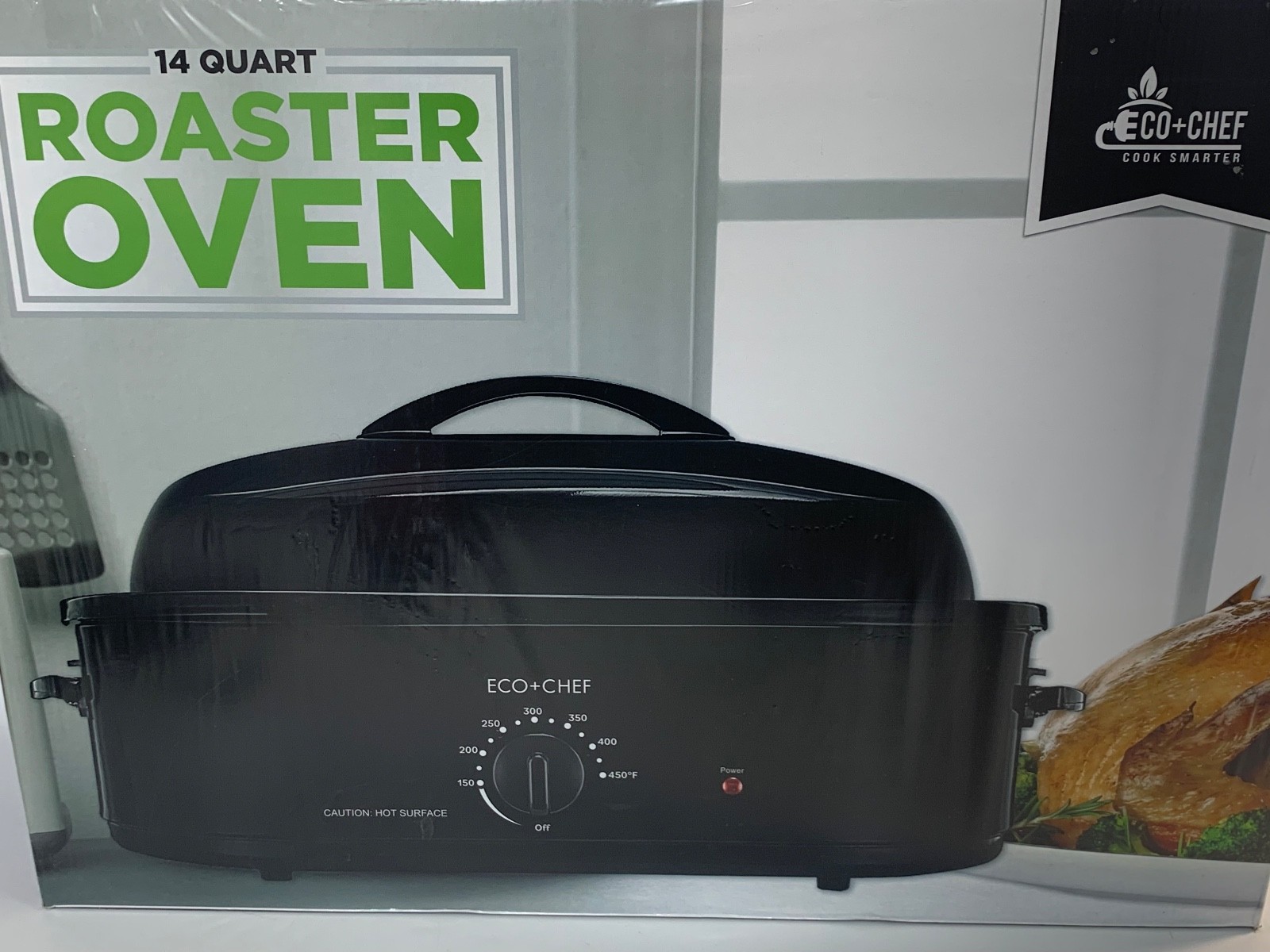 ECO+CHEF 14 Quart Roaster Oven Stainless Steel Turkey Roasting Pan New