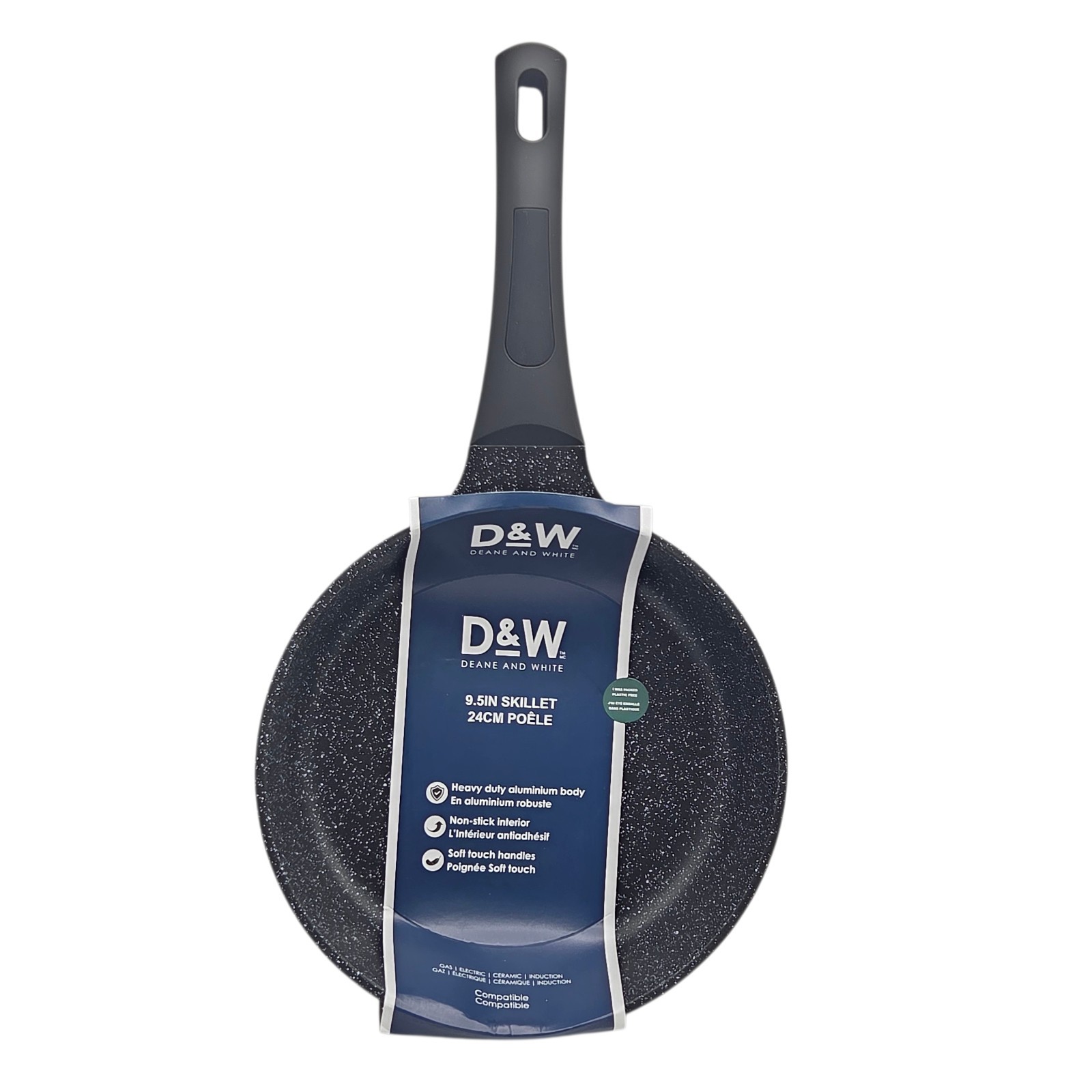 D&W Deane And White Cookware 9.5″/11″ Frying Pan Set Nonstick Skillet Black