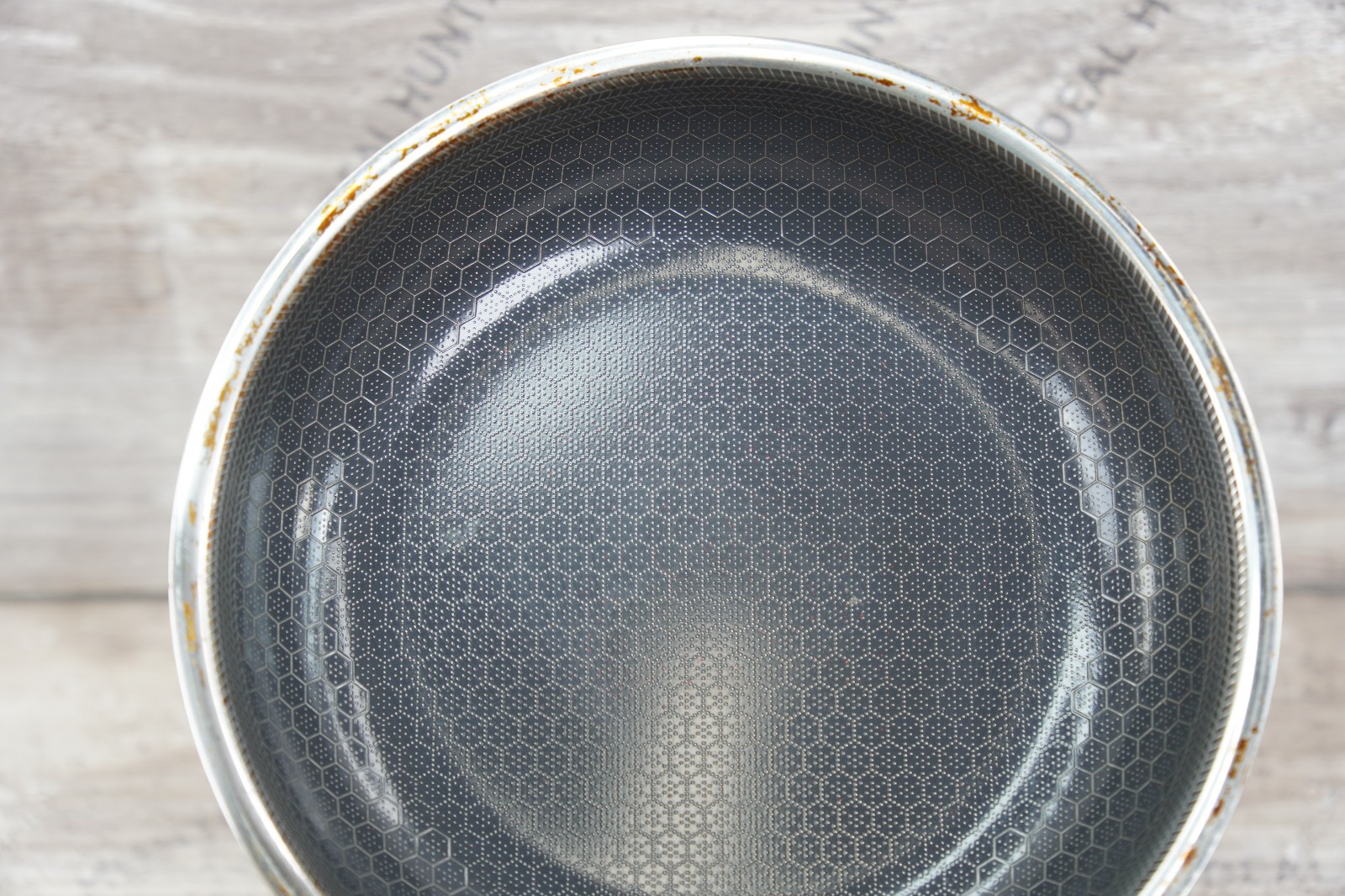 Genuine HexClad 8″ Hybrid Frying Pan Stainless/Nonstick Induction Safe – NO LID