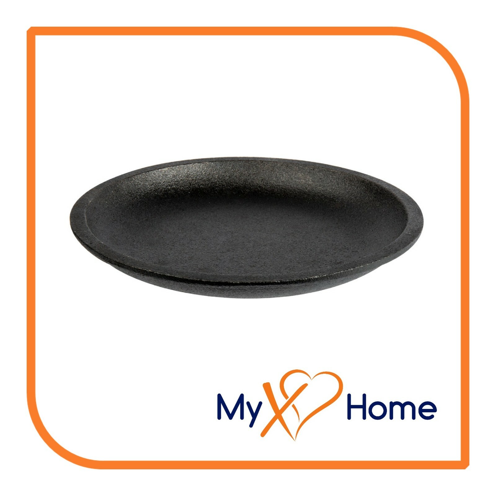 7″ Round Pre-Seasoned Cast Iron Fajita Skillet (1 Skillet) by MyXOHome