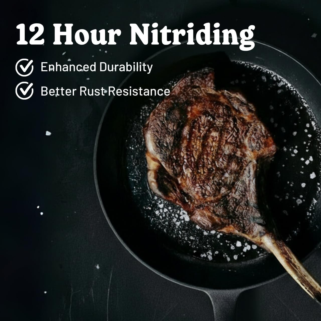 Pre-Seasoned Cast Iron Frying Pan – 10 Inch Non-Stick for All Stovetops