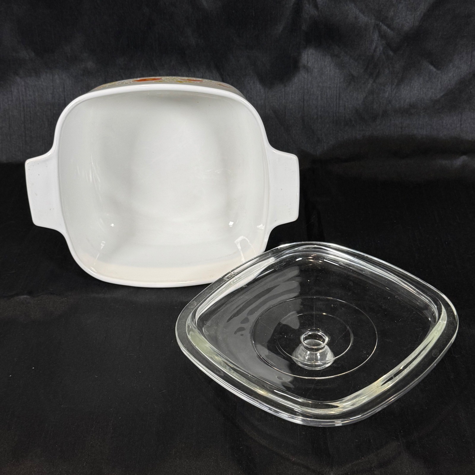 Corning Ware Wildflower A-1 1/2-B Casserole Dish w Glass Lid 1.5 Quart Vintage
