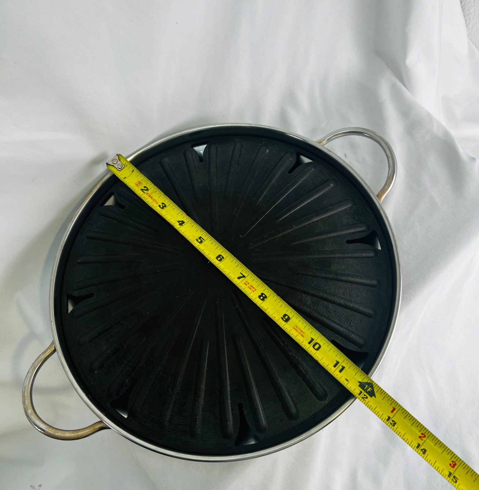 Vintage Circulon Korean BBQ Grill Pan Cast Aluminum Tabletop Grill 12”