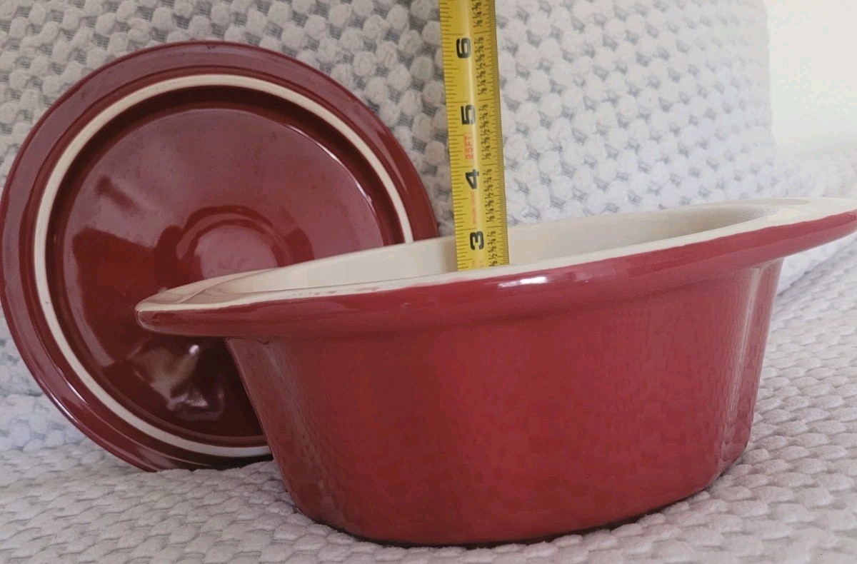 1.5 Quart Casserole/Baking Dish TOMATO RED🍅 w/Lid-BBQs Thanksgiving Christmas