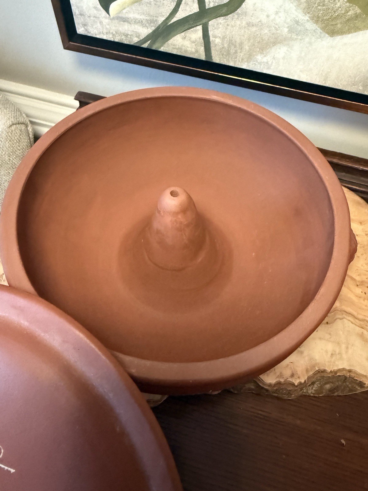 Vintage Asian Red Clay Pottery Large Steamer Yunnan Qigue Cook Pot Yixing