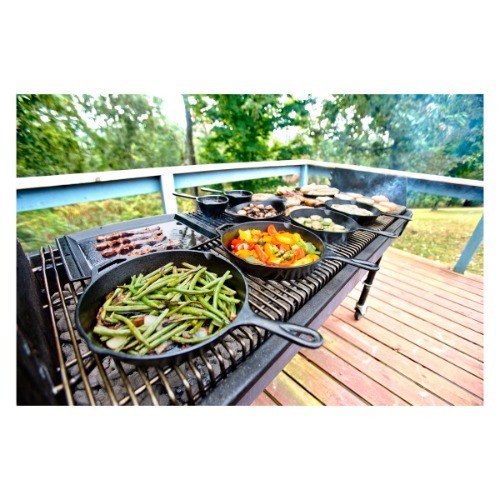 Lodge 10.25″ Preseasoned Cast Iron Skillet, Induction, Oven & Grill, 6″ Handle
