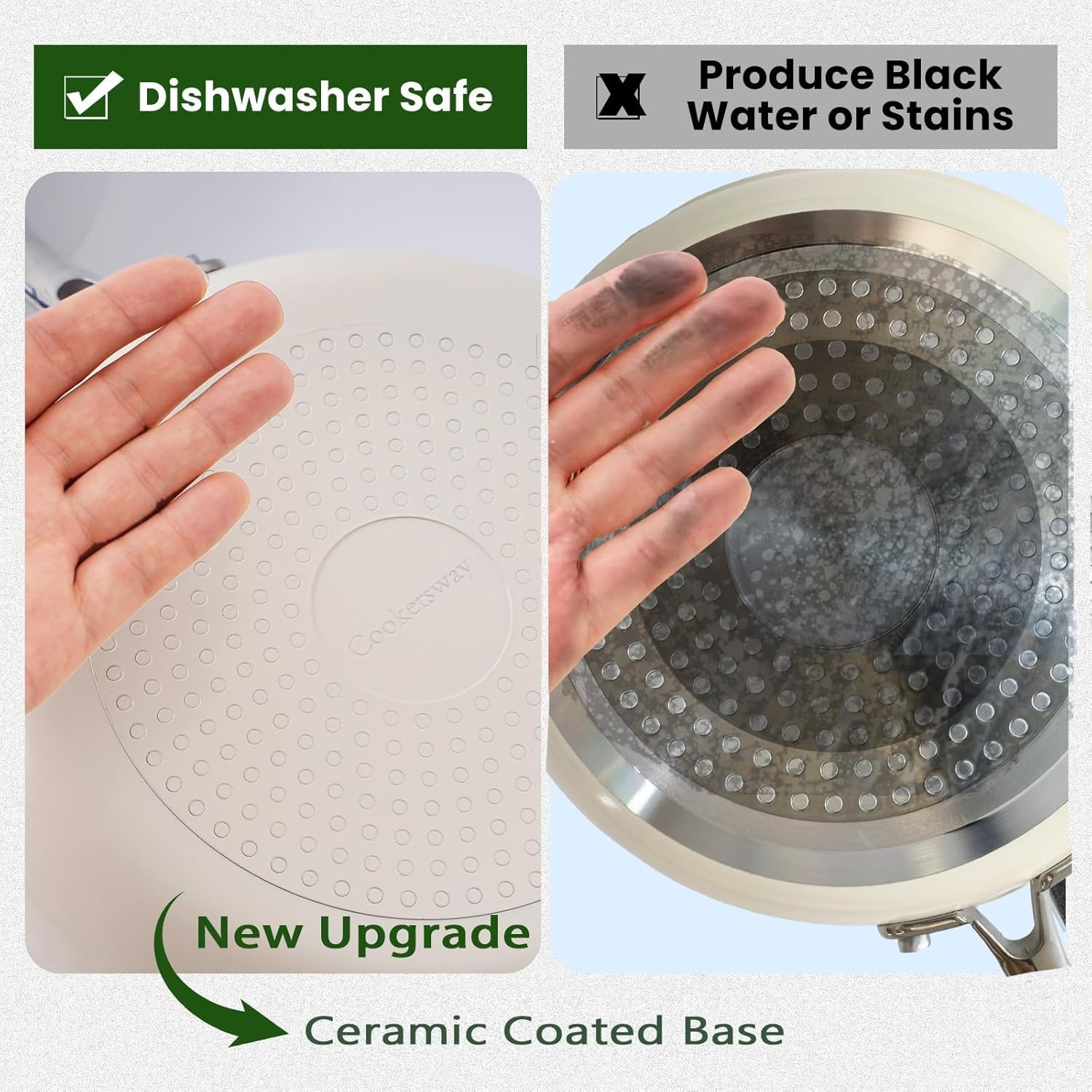 8In Nonstick Ceramic Frying Pan Compatible With Induction Gas Electric 1.5L