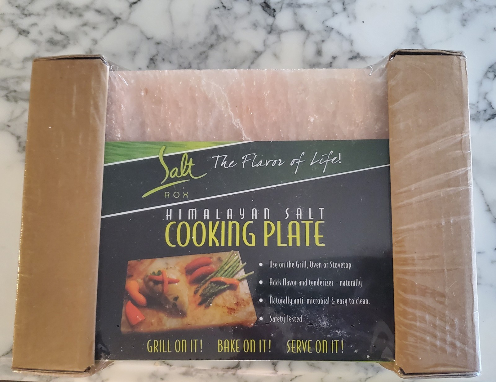 Himalayan Pink Salt Cooking Plate 12x8x2 16-Lbs Bake Grill Serve Antimicrobial