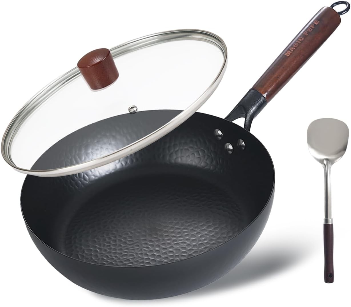 Cast Iron Pre-Seasoned Skillet – 11 Inch Non Stick Frying Pans with Lid, Remo…