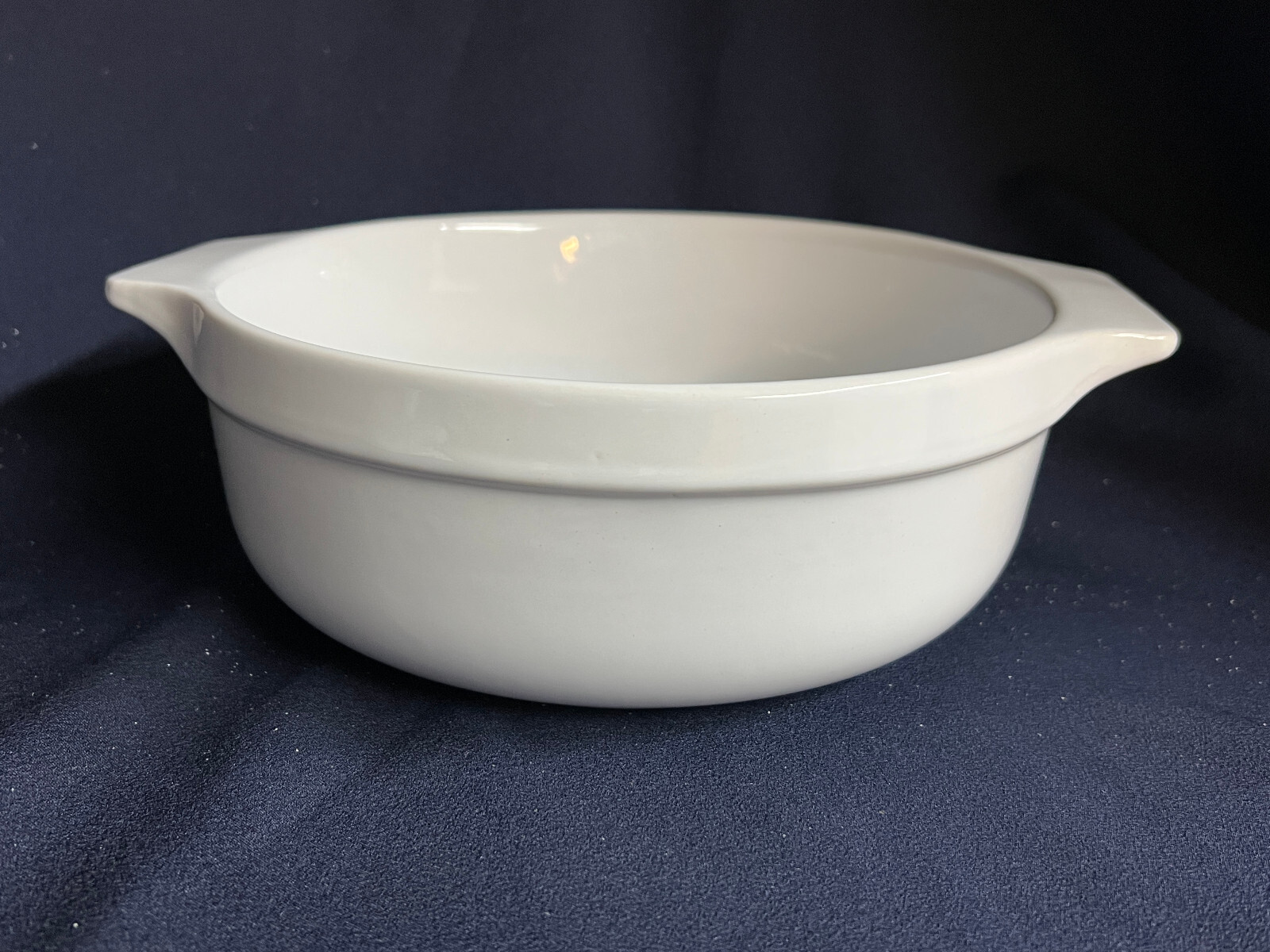 Emile Henry Cerise White Round Casserole (NO LID) Stewpot Dutch Oven France
