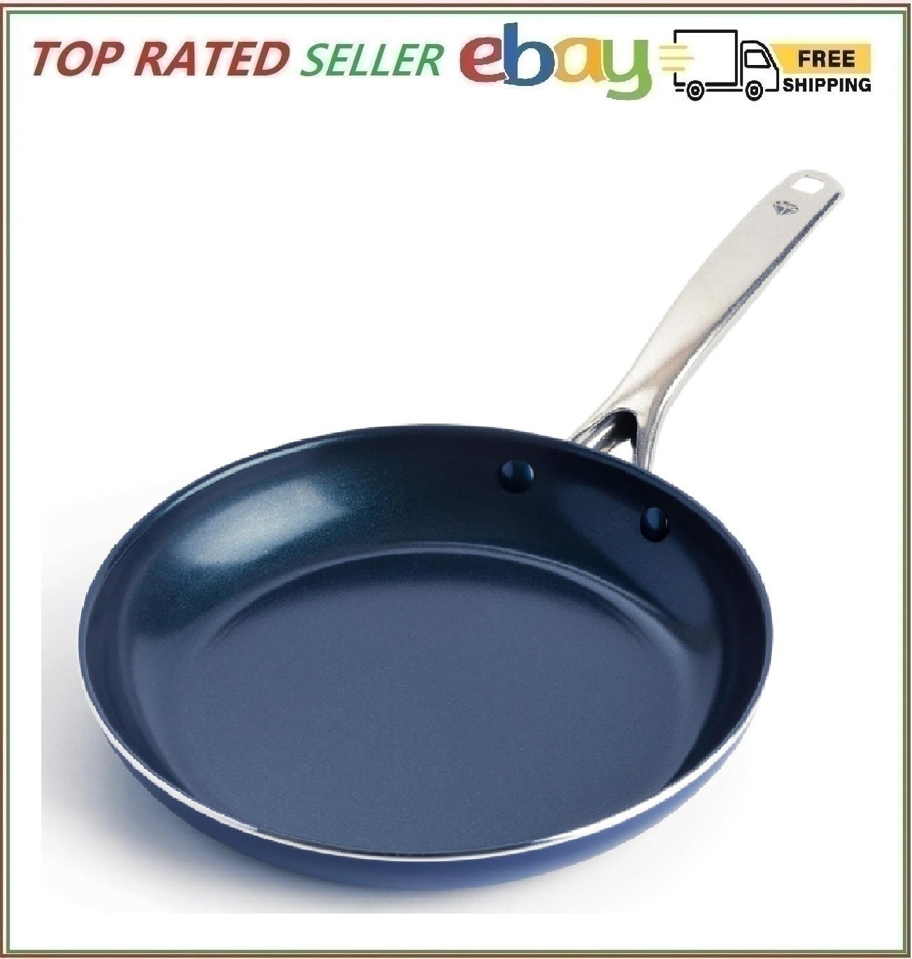 Blue Diamond Cookware Ceramic Nonstick Frying Pan, 10″