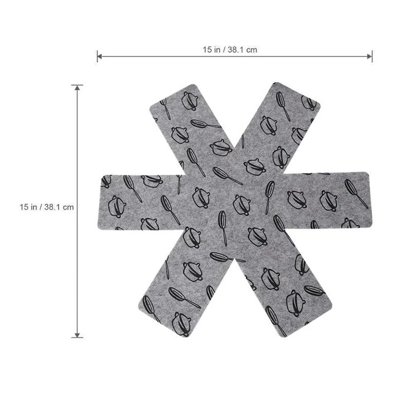 5/1pcs Non-Stick Cookware Protector Pads 38x38cm Scratch Prevention Dividers