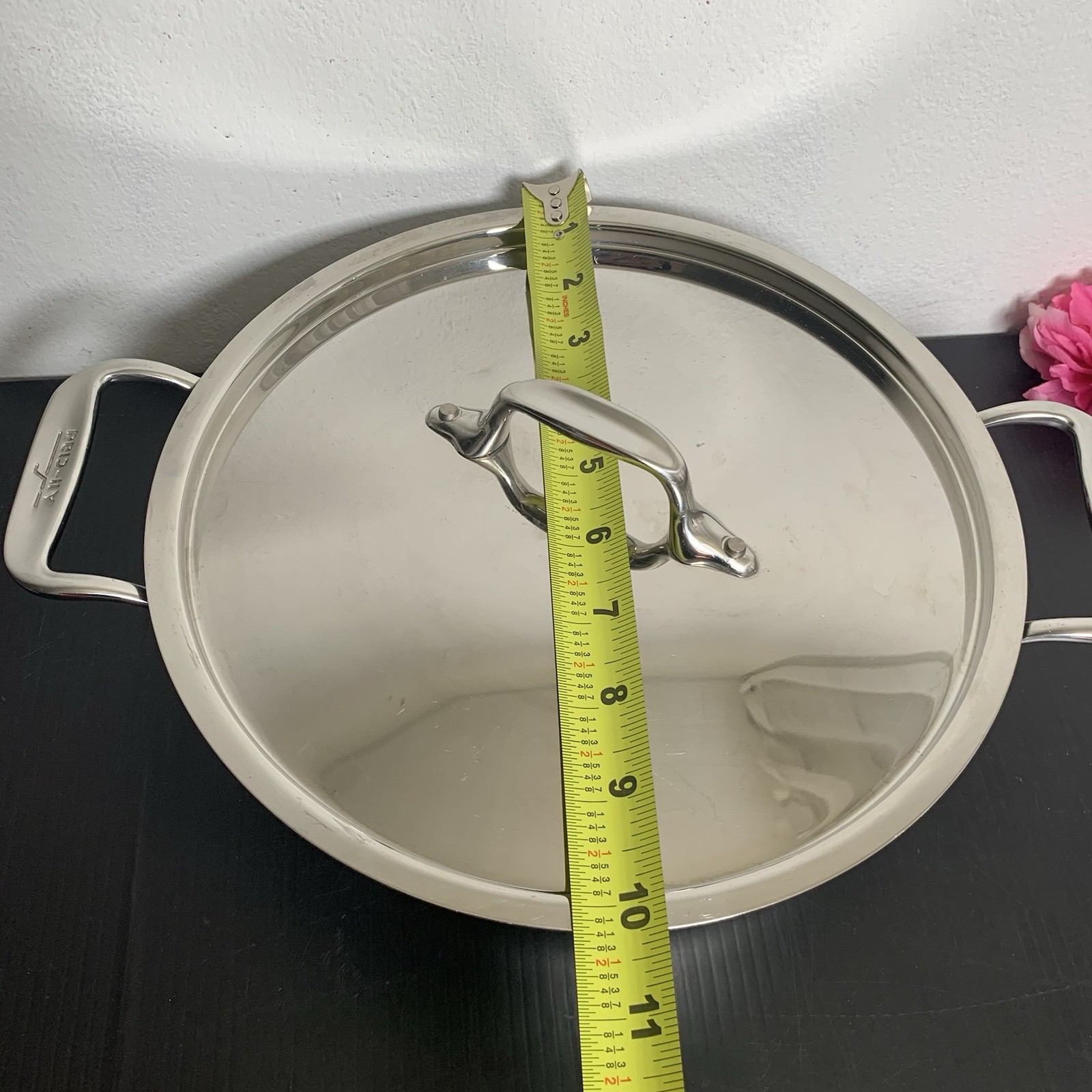All-Clad – D3 Stainless Steel Fry Pan with Lid – Double Handle