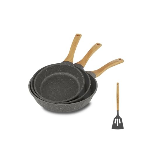 Kitchen Nonstick Cookware Piece Omelette Pan Skillet Set, Nonstick Die-cast 3