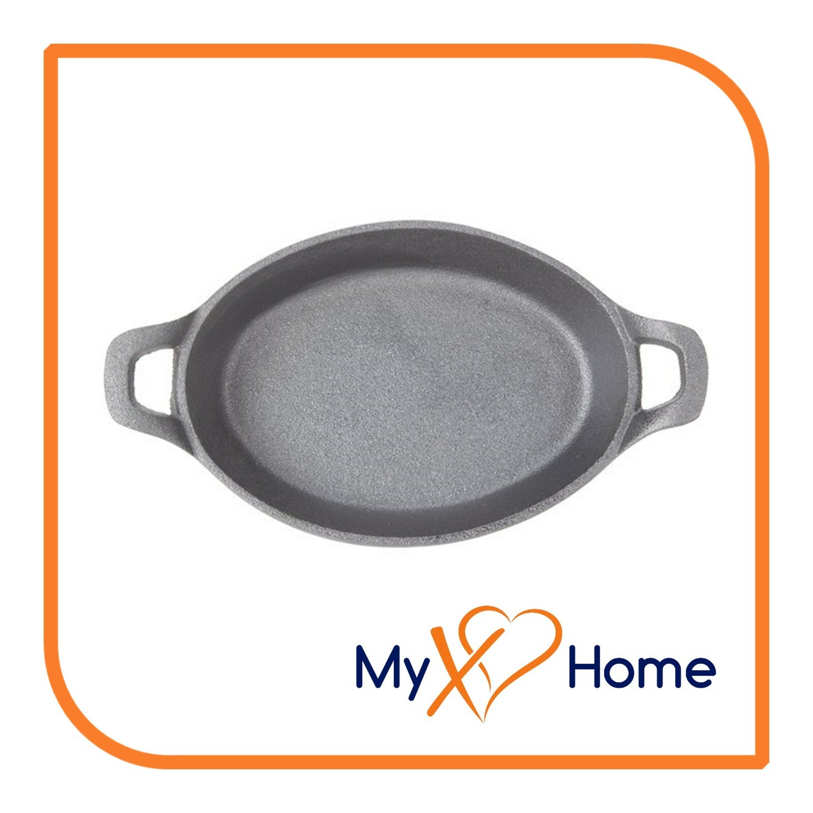 25 oz. Pre-Seasoned Mini Cast Iron Oval Casserole Dish (2 Skillets) by MyXOHome