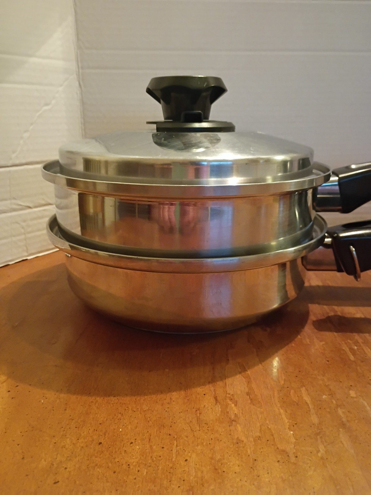Lustre Craft Cookware 5 PC Set 1 & 2 Qt Pans Saucepans Steamer Lid 5PLY READ