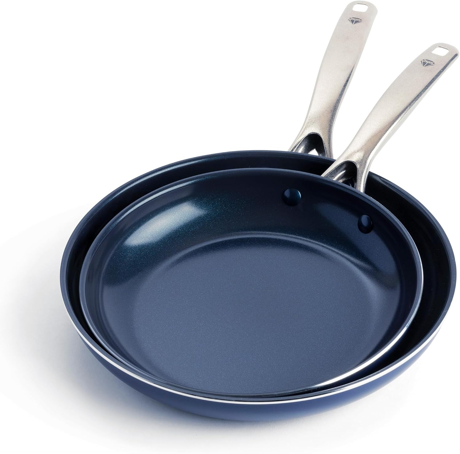 9.5” and 11″ Frying Pan Skillet Set, Diamond Infused PFAS & Pfoa-Free Ceramic No