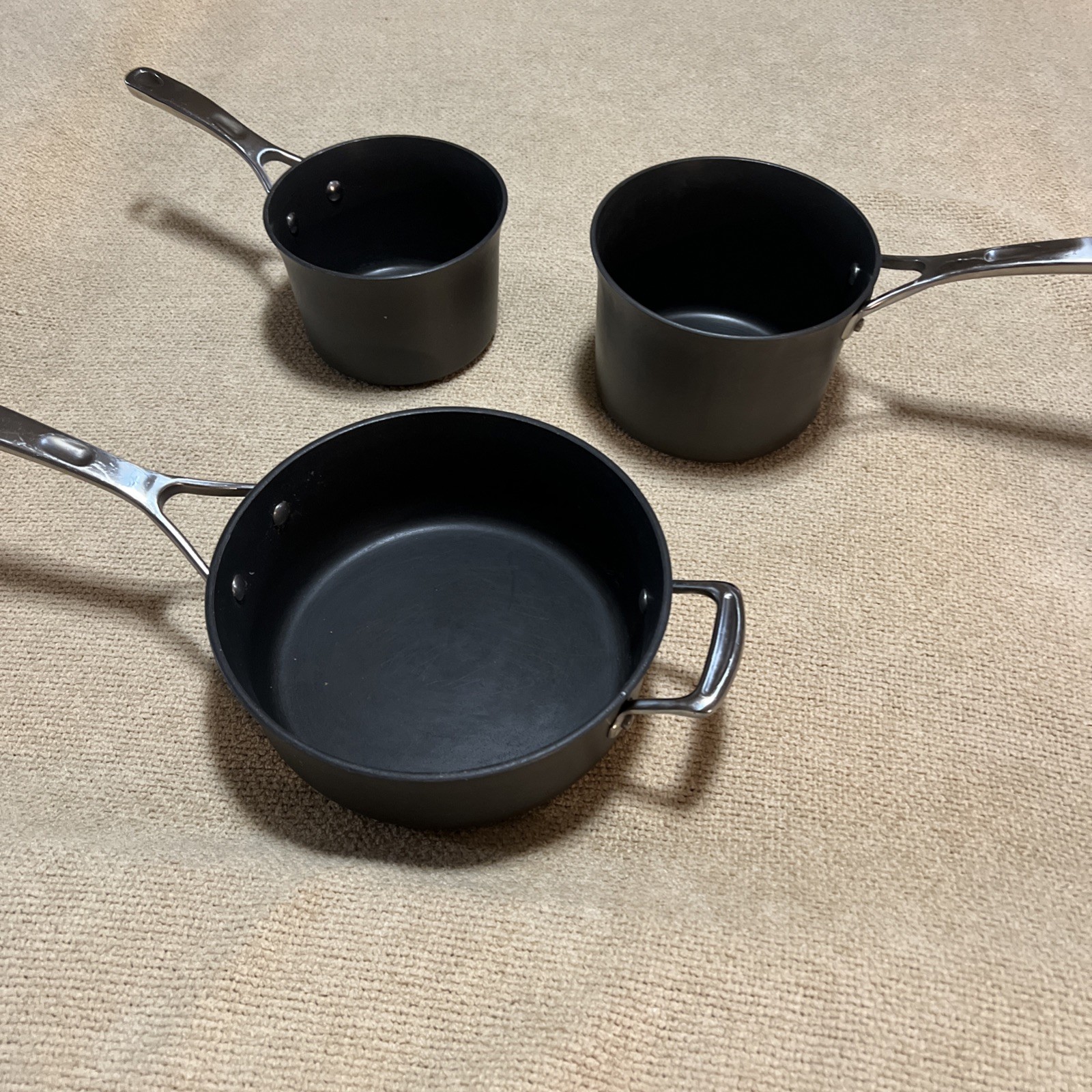 Kirkland Signature Hard Anodized Saucepans 2,3,4 Qt Professional Quality