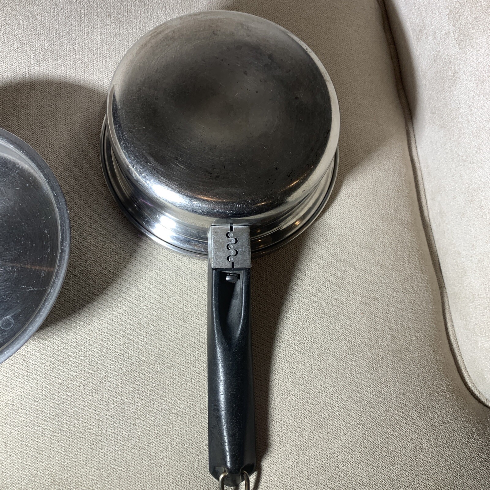 VTG Amway Queen 18/8 Stainless Multi Ply Sauce Pan Pot w/ Lid 1/2 Quart USA Made