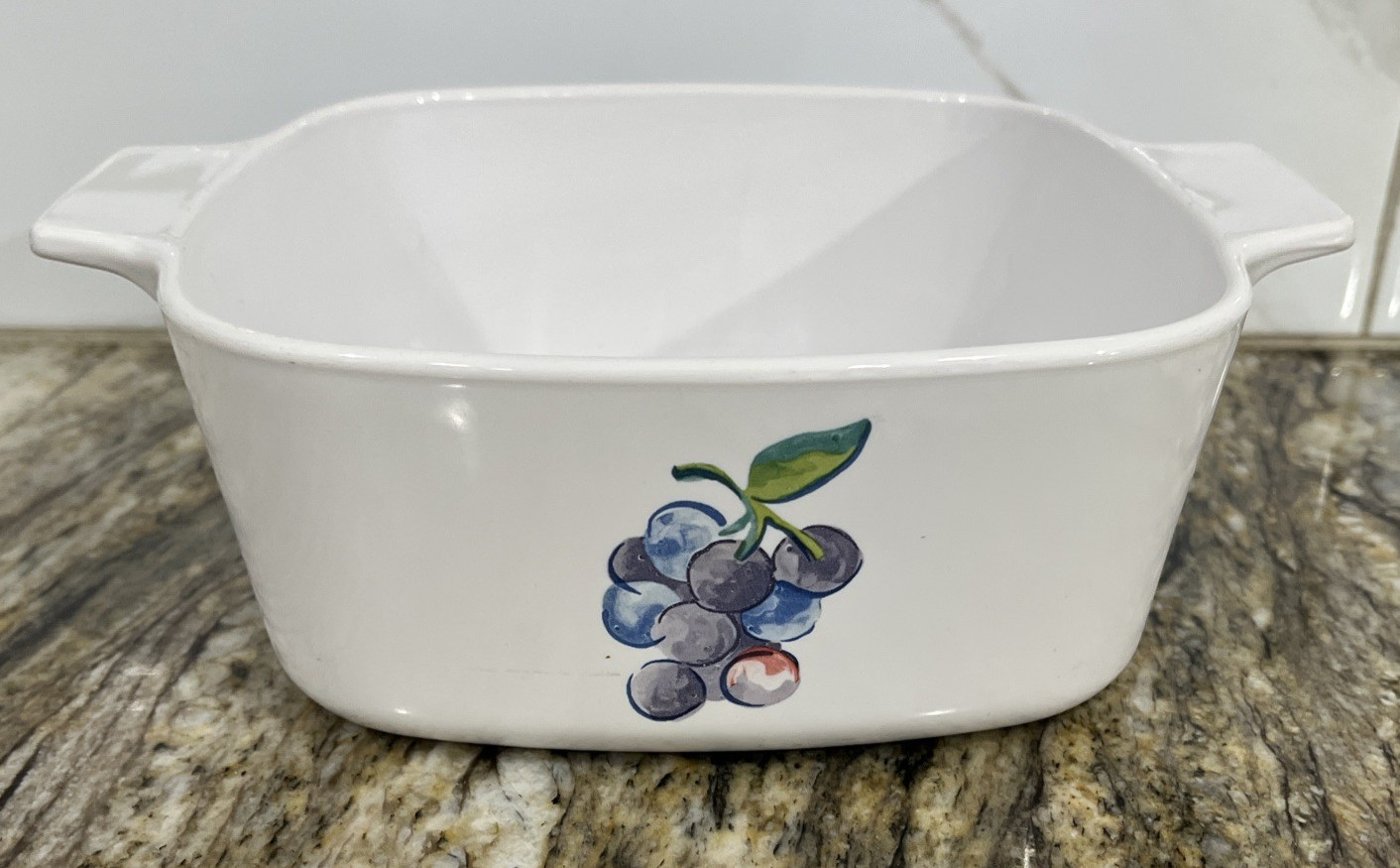 Corning Ware A-1.5-B Fruit Basket Grapes Casserole Dish 6 7/8″ x 8 3/4″ 🇺🇸